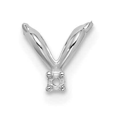 Casted Diamond Accent Bail 14k White Gold WG1570, MPN: WG1570,