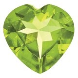 Peridot 5mm Heart Faceted AA Quality Gemstone PE-0500-HTF-AA, MPN: PE-0500-HTF-AA,