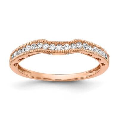 Diamond Contoured Wedding Band 14k Rose Gold RM5897B-025-RAA, MPN: RM5897B-025-RAA, 883957805795