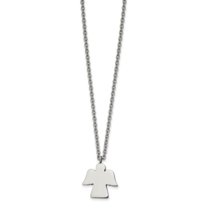 Angel 18 inch Necklace Stainless Steel Polished SRN2505-18 by Chisel, MPN: SRN2505-18, 0
