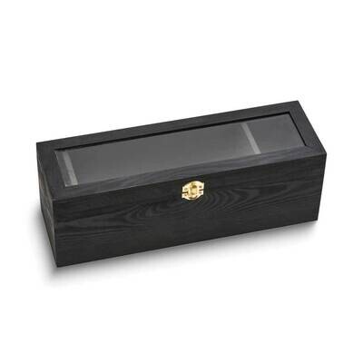 Black Wood Hinged Cover Wine Box GM24021, MPN: GM24021, 47105609356