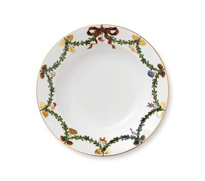 Royal Copenhagen Star Fluted Christmas Rim Soup Bowl 9.5 Inch 1017454, MPN: 1017454, 5705140138051