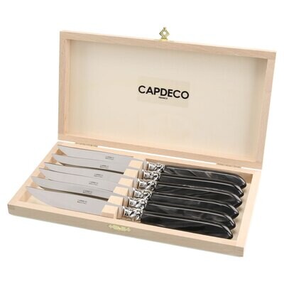 Capdeco Diana Black Set of 6 Steak Knives DIA65-6KS, MPN: DIA65-6KS, 3700922730982