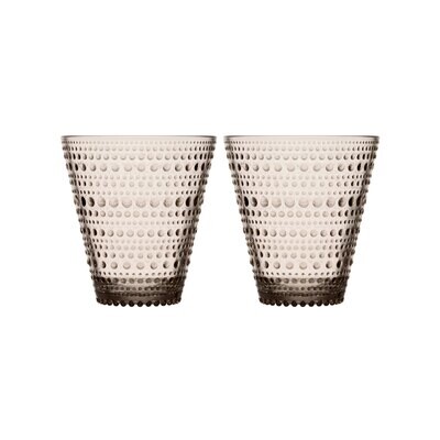 iittala Kastehelmi Tumbler 10 oz. Linen Set of 2, MPN: 1051121, 6411923666824