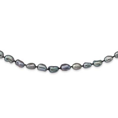 7X11 Baroque Black Cultured Freshwater Pearl Necklace 14k White Gold XF767-18, MPN: XF767-18, 88395…