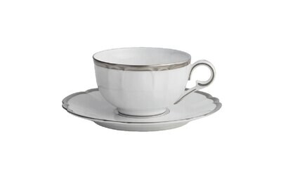 Robert Haviland Colette Platinum Tea Cup and Saucer HP438222, MPN: HP438222,