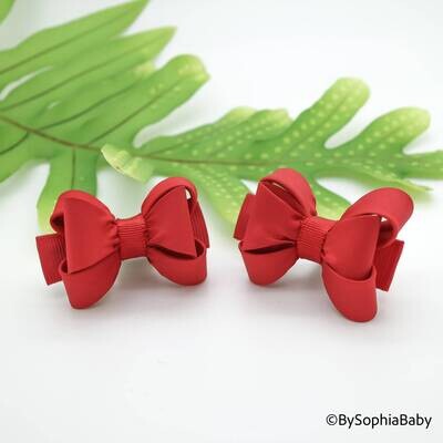 Newborn Red Baby Bow Pig Tail Baby Bow Red Baby Hair Bow Small Baby Bow Hair Clip Flower Girl Baby …