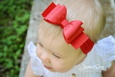 Baby Headband Red Big Bow Headband Red Baby Headband Newborn Headband Big Bow Headband Bow Headband…