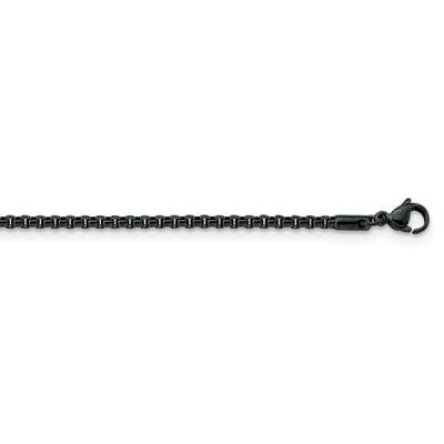 Blue/Gray Ip-Plated 2.5mm 18 Inch Box Chain Stainless Steel Polished SRN2915-18, MPN: SRN2915, 1911…
