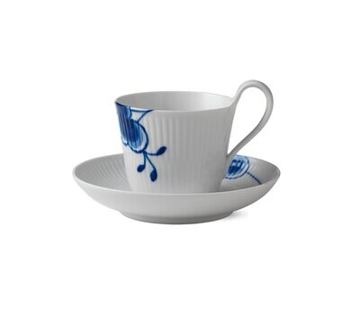 Royal Copenhagen Blue Fluted Mega High Handle Cup &amp; Saucer #2 8.5Oz. 1016909, MPN: 1016909, 5705140…