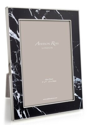 Addison Ross 4 x 6 Inch 24mm Black Marble Picture Frame Silver Plate FR2666, MPN: FR2666, UPC/EAN: …