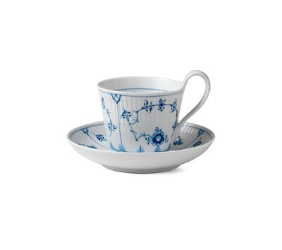 Royal Copenhagen Blue Fluted Plain High Handle Cup &amp; Saucer 8.5Oz 1017176, MPN: 1017176, 5705140155…