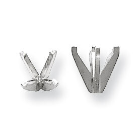 Round 4-Prong Low .09ct. Setting 14k White WG102-3, MPN: WG102-3,