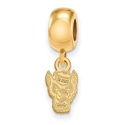 North Carolina State University Bead Charm x-Small Dangle Gold-plated Silver GP058NCS, MPN: GP058NC…