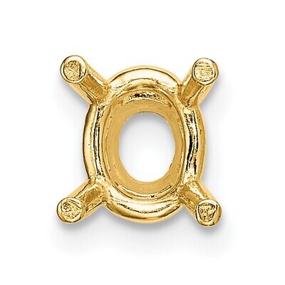 Oval 4-Prong Basket 2.5 x 2mm Setting 14k Yellow Gold YG213, MPN: YG213,