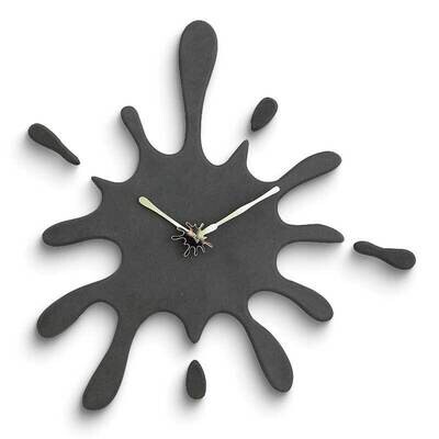 Black Ink Splash Battery Operated Wall Clock GM25186, MPN: GM25186, 788089157005