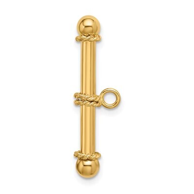 Fancy Toggle Bar for Clasp 14k Yellow Gold YG1785, MPN: YG1785,