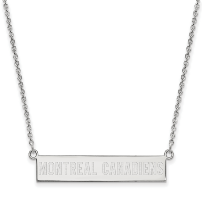 Montreal Canadiens Small Bar Necklace Sterling Silver Rhodium-plated SS023CAN-18, MPN: SS023CAN-18,…