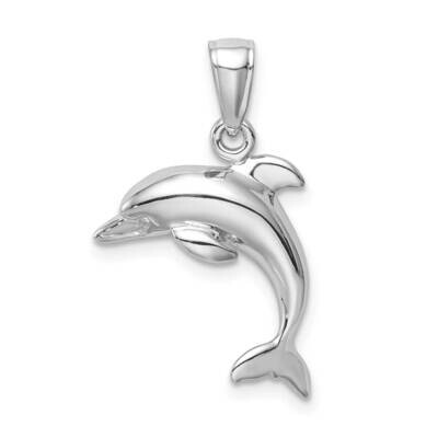 Jumping Dolphin Pendant 14k White Gold K3012W, MPN: K3012W, 637218159666