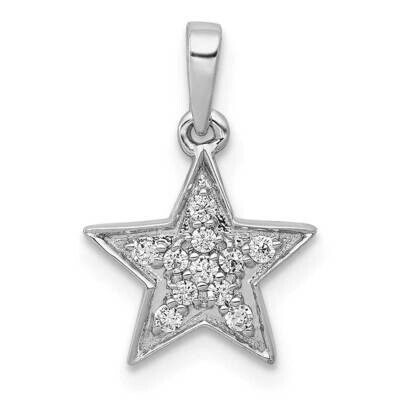 1/10Ct. Diamond Star Pendant 14k White Gold PM5181-010-WA, MPN: PM5181-010-WA, 883957515311