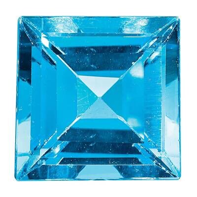 Blue Topaz 5mm Square Step Cut AA Quality BT-0500-SQS-AA, MPN: BT-SQS-AA,
