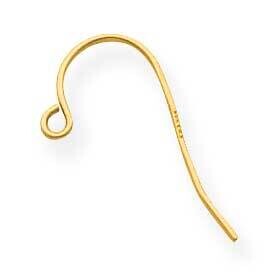 .024 Inch Wire Shepherd Hook Component 14k Yellow Gold YG825, MPN: YG825,
