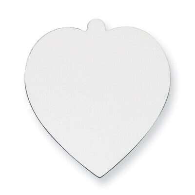 Heart Shape with Eyelet Stamping Sterling Silver Rhodium-plated SS1238, MPN: SS1238,