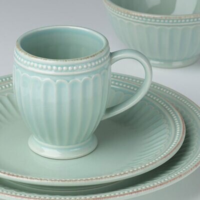 Lenox French Perle Groove Ice Blue 4 Piece Set 856878, MPN: 856878, 882864582478