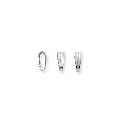 Medium Snap Pendant Loop Bail 14k White Gold WG2795, MPN: WG2795,