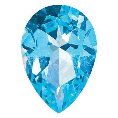 Topaz Ice Blue 7X5mm Pear Gemstone TP-0705-PSF-BI, MPN: TP-0705-PSF-BI,