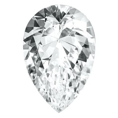 Cubic Zirconia White 8X6mm Pear AAA Quality Gemstone CZ-0806-PSF-WH-AAA, MPN: CZ-0806-PSF-WH-AAA,
