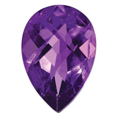 Amethyst 9X6mm Pear Checkerboard AA Quality Gemstone AM-0906-PSX-AA, MPN: AM-0906-PSX-AA,