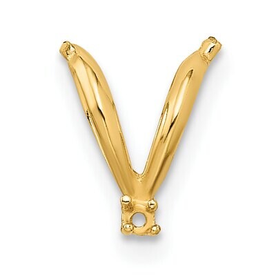 Casted Diamond Accent Bail 14k Yellow Gold YG1572, MPN: YG1572,