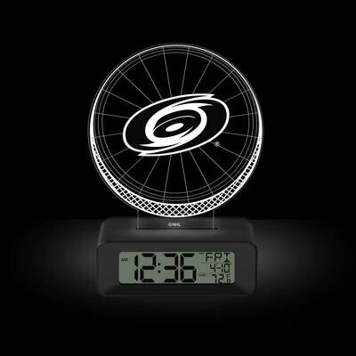 Game Time Carolina Hurricanes LED 3D Illusion Alarm Clock GM25318-CAR, MPN: GM25318-CAR, 81006814129