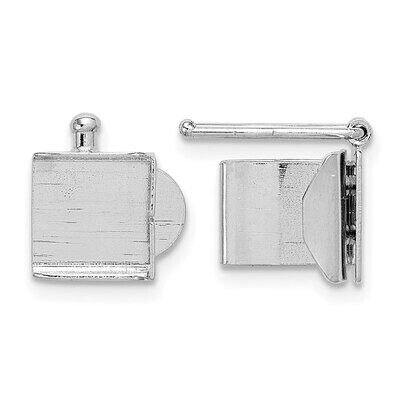 Folded Tongue and Box Clasp 14k White Gold WG1842, MPN: WG1842,