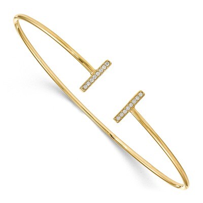 Diamond Bar Bangle 14k Gold XB313A, MPN: XB313A, 886774759562