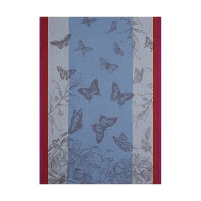 Le Jacquard Jardin Des Papillons Blue Tea Towel 24x31 Set of 4, MPN: 24729, 3660269247294