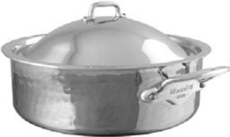 Mauviel M&#39;Elite Rondeau with Dome Lid 24cm 9.5 Inch 3.4 Qt.