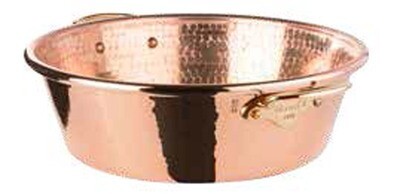 Mauviel M&#39;Passion Copper Hammered Jam Pan 44cm 17.3 Inch 17.4 Qt.
