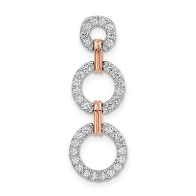 Si1/Si2, G H I, 3 Circle Drop Pendant 14k Two-tone Gold Lab Grown Diamond PM7930-038-WRLG, MPN: PM7…