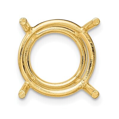 Round 4-Prong Basket For Larger Sizes 9.5mm Setting 14k Yellow Gold YG114, MPN: YG114,