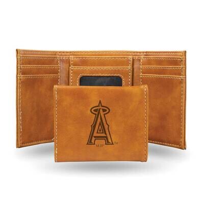 MLB LA Angels Brown Faux Leather Trifold Wallet GC7649, MPN: GC7649, 767345898234