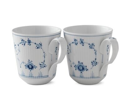 Royal Copenhagen Blue Fluted Plain Mug, 12.5Oz. Set/2 1016752, MPN: 1016752, 5705140726210
