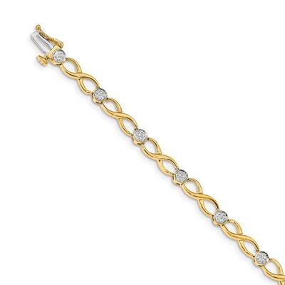 Bracelet 14k Gold Diamond BM4631-013-YA, MPN: BM4631-013-YA, 818050013303