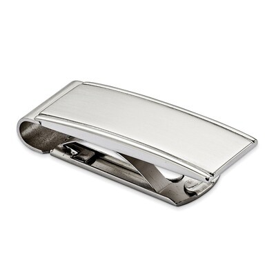 Brushed and Polished Money Clip - Stainless Steel SRM119 by Chisel, MPN: SRM119, 883957747866