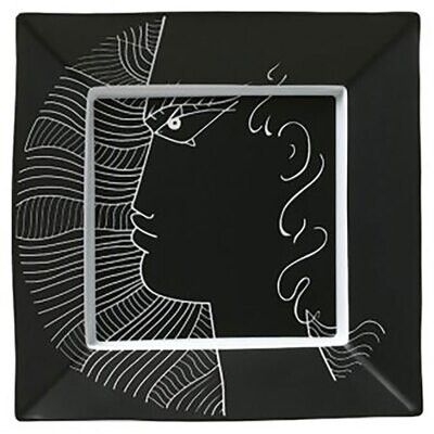 Raynaud Jean Cocteau Square Trinket Tray Black 0659-33-600017, MPN: 0659-33-600017, 3660006746745