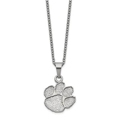 Clemson University Pendant &amp; Chain with 2 inch Extender Neck Stainless Steel ST516CU, MPN: ST516CU,…