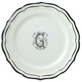 Gien Filet Midnight Monogram Dinner Plate A 2029AEXA22, MPN: 2029AEXA22, 840769000442