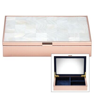 Reed and Barton Mother of Pearl Rose Gold Jewelry Box 877064, MPN: 877064, 735092259356