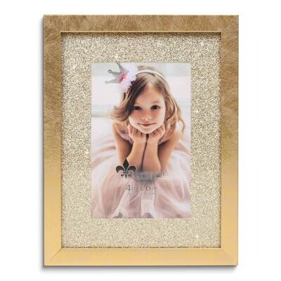 Gold-tone Satin Glitter Mat 4 x 6 Inch Photo Picture Frame GM25467, MPN: GM25467, 751148081627